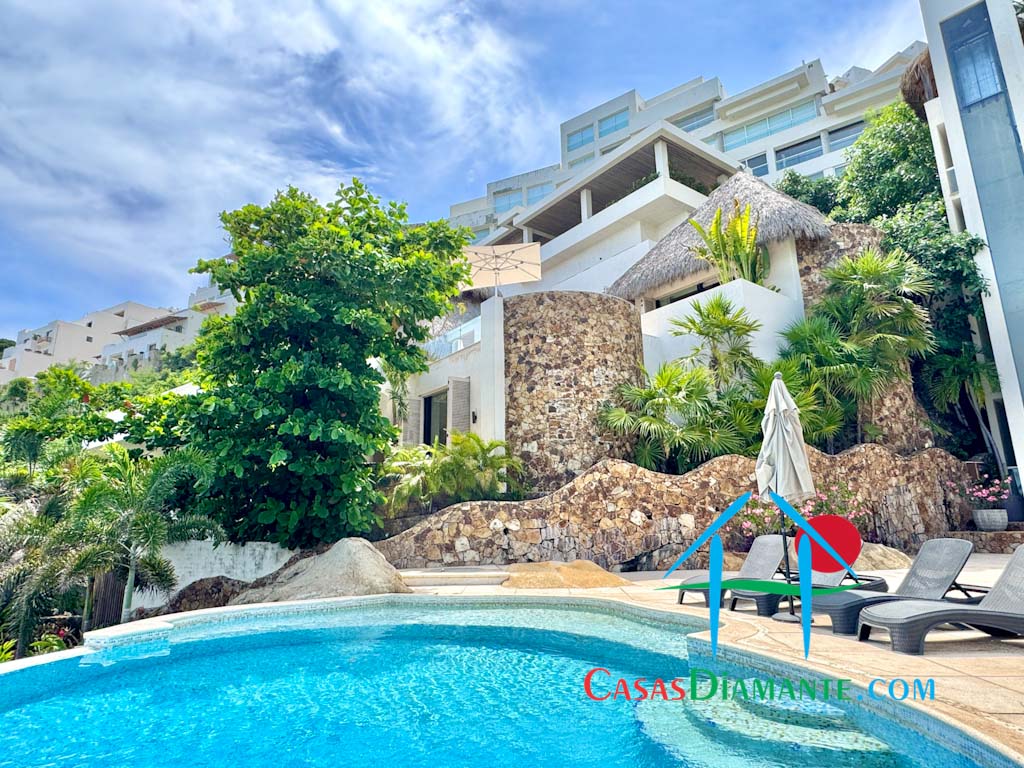 Real Diamante Del Mar Casa Palapas - Terraza con acceso directo a la playa 5